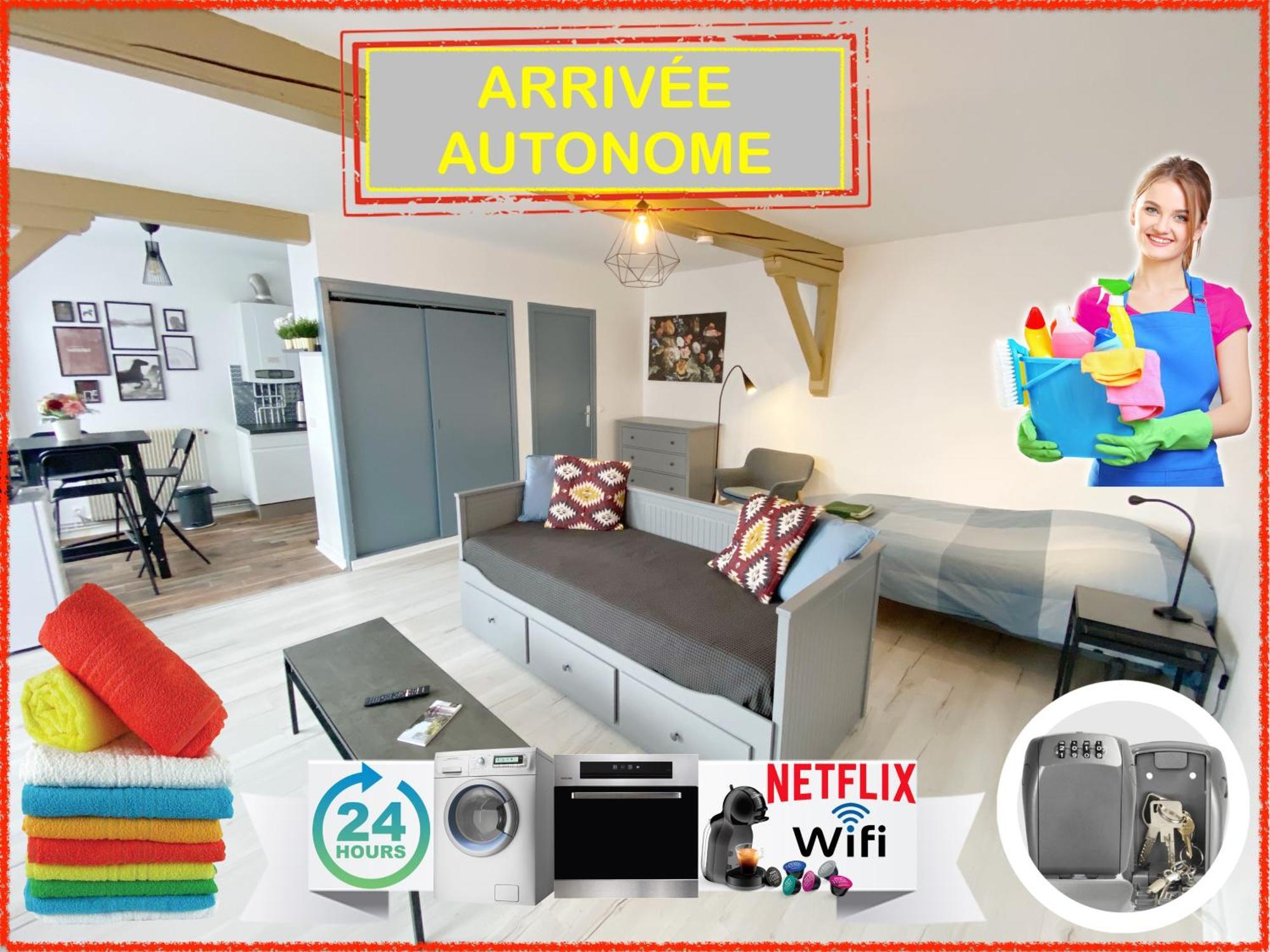 015 Chic & Cosy Studio 41M2 Hypercentre Wifi Smart Tv Netflix Сент Етиен Екстериор снимка